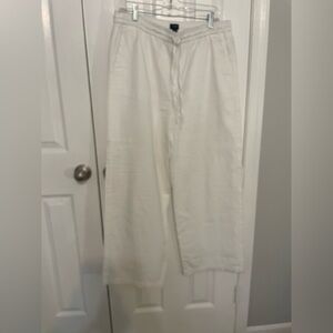 J. Crew linen blend slim wide-leg drawstring pants 12